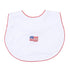 Tiny Red, White & Blue Embroidered Bib - Magnolia BabyBib