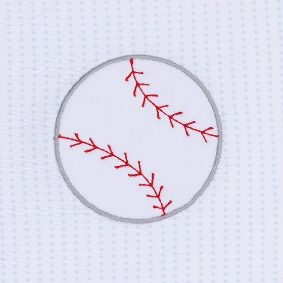 Tiny Slugger Applique Bubble - Light Blue - Magnolia BabyBubble