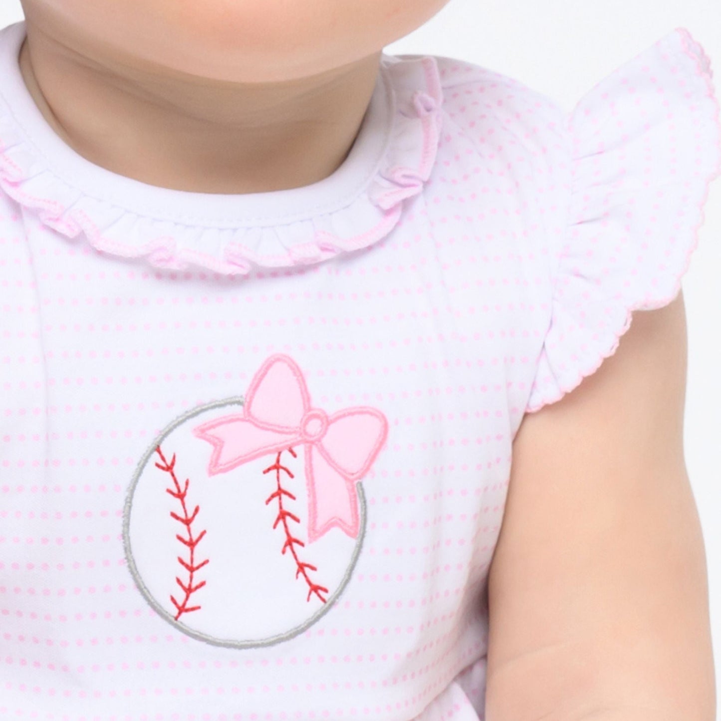 Tiny Slugger Applique Bubble - Pink - Magnolia BabyBubble