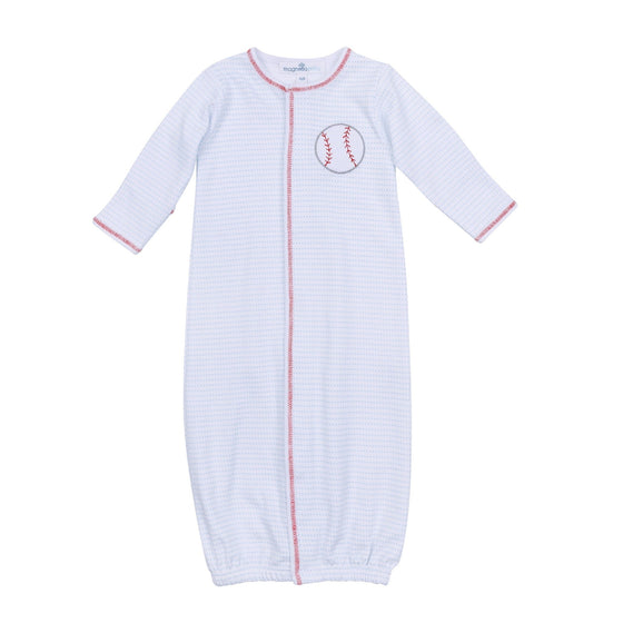 Tiny Slugger Applique Converter - Light Blue - Magnolia BabyConverter Gown