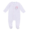 Tiny Slugger Applique Footie - Pink - Magnolia BabyFootie