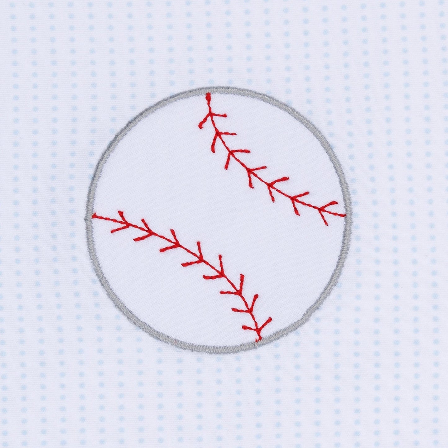 Tiny Slugger Applique Long Pajamas - Light Blue - Magnolia BabyLong Pajamas