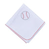 Tiny Slugger Applique Receiving Blanket - Light Blue - Magnolia BabyReceiving Blanket