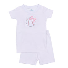  Tiny Slugger Applique Short Pajamas - Pink - Magnolia BabyShort Pajamas