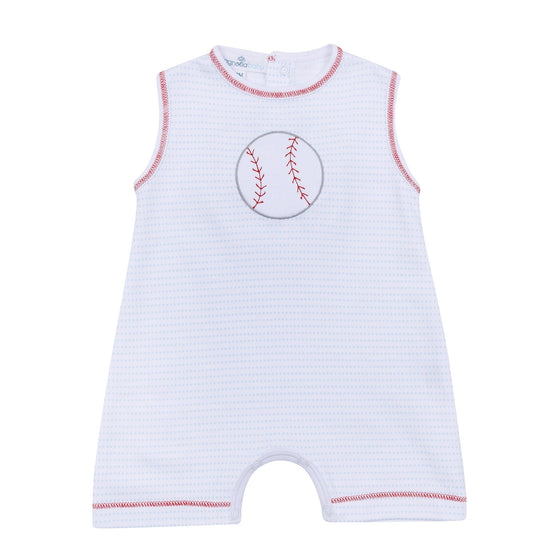 Tiny Slugger Applique Short Playsuit - Light Blue - Magnolia BabyShort Playsuit