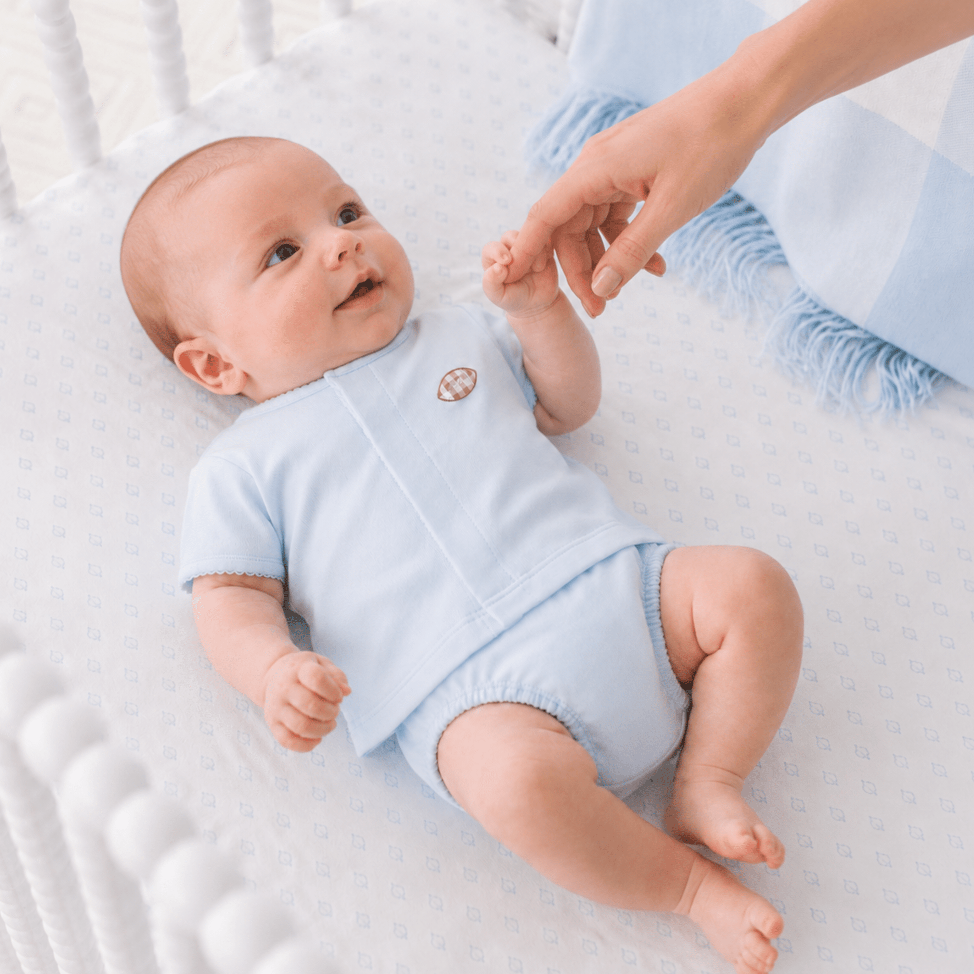 Magnolia Baby_Tiny Tailgater Diaper Cover Set - Light Blue_3