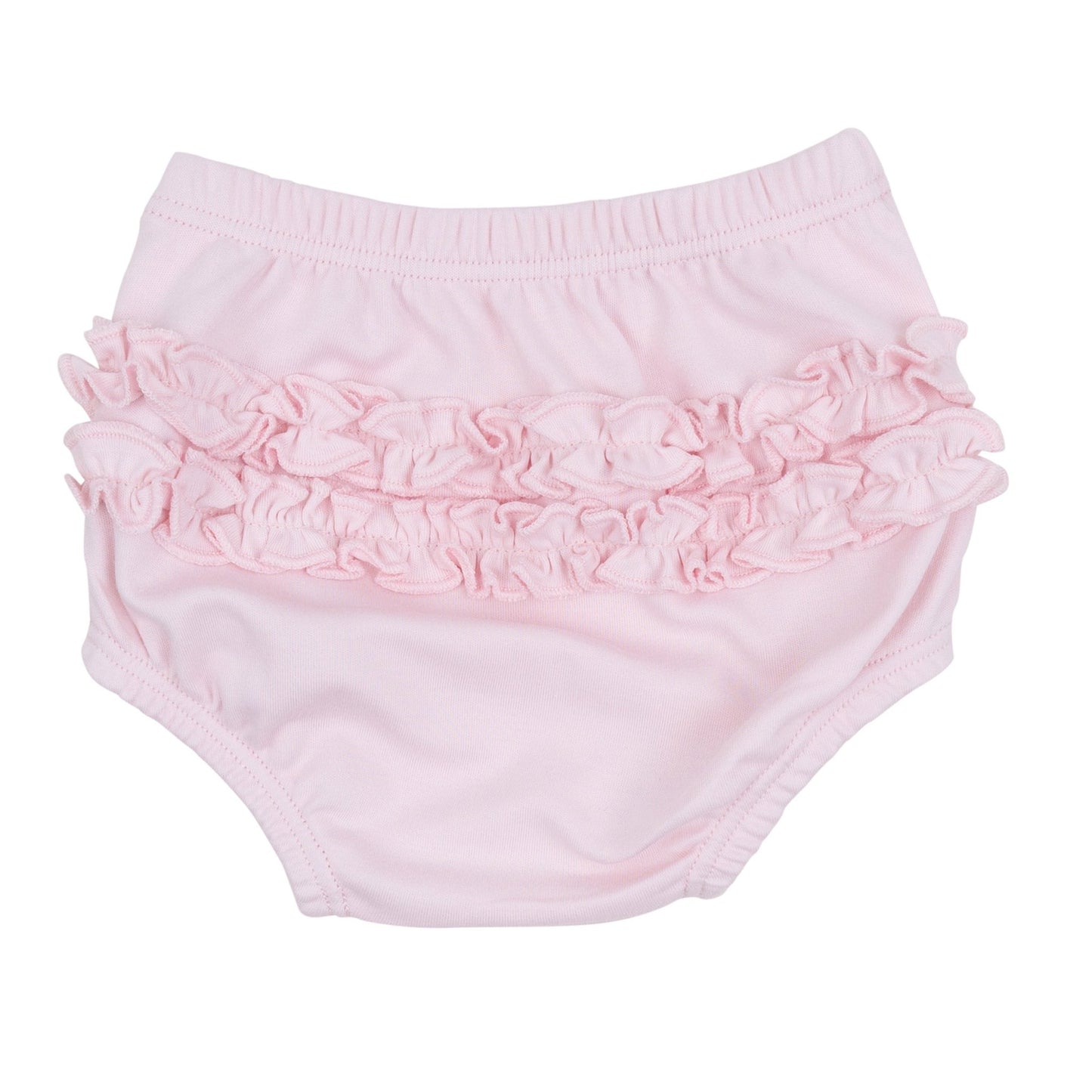 Magnolia Baby_Tiny Tailgater Hand-Embroidered Ruffle Diaper Cover Set - Pink_3