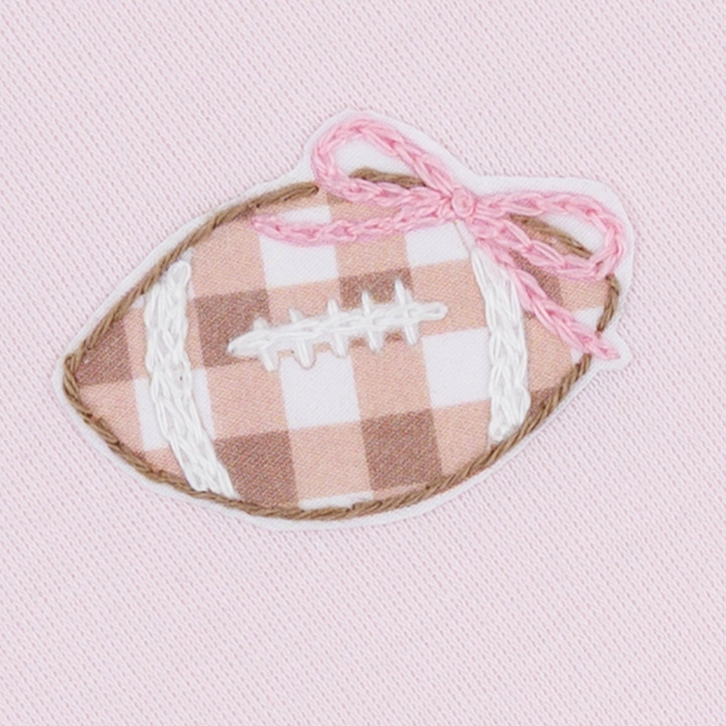 Magnolia Baby_Tiny Tailgater Hand-Embroidered Ruffle Diaper Cover Set - Pink_2