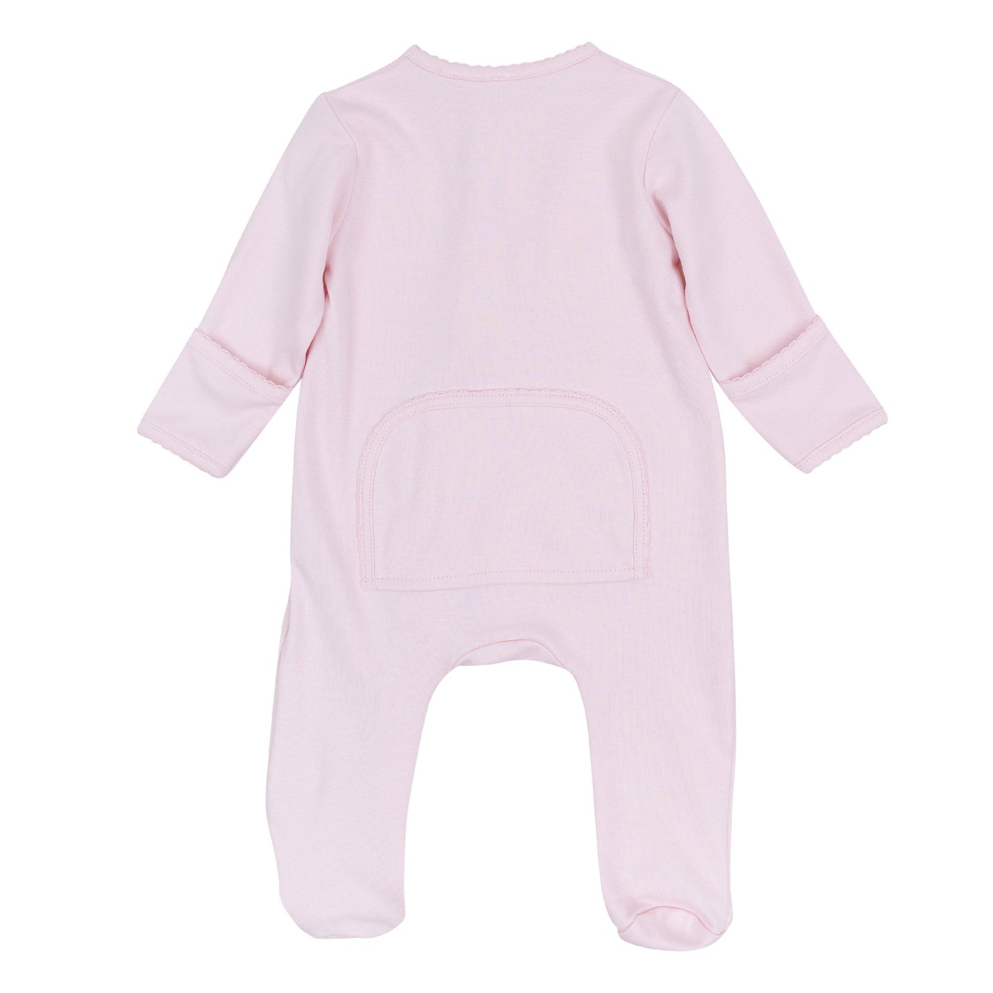Magnolia Baby_Tiny Tailgater Hand-Embroidered Zip Footie - Pink_3