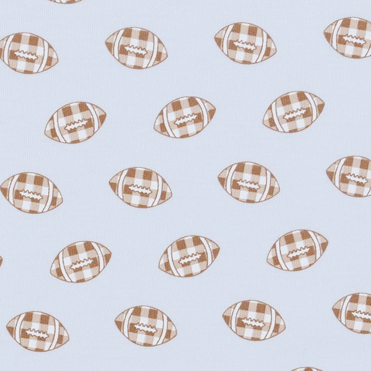 Magnolia Baby_Tiny Tailgater Print Swaddle Blanket - Light Blue_2