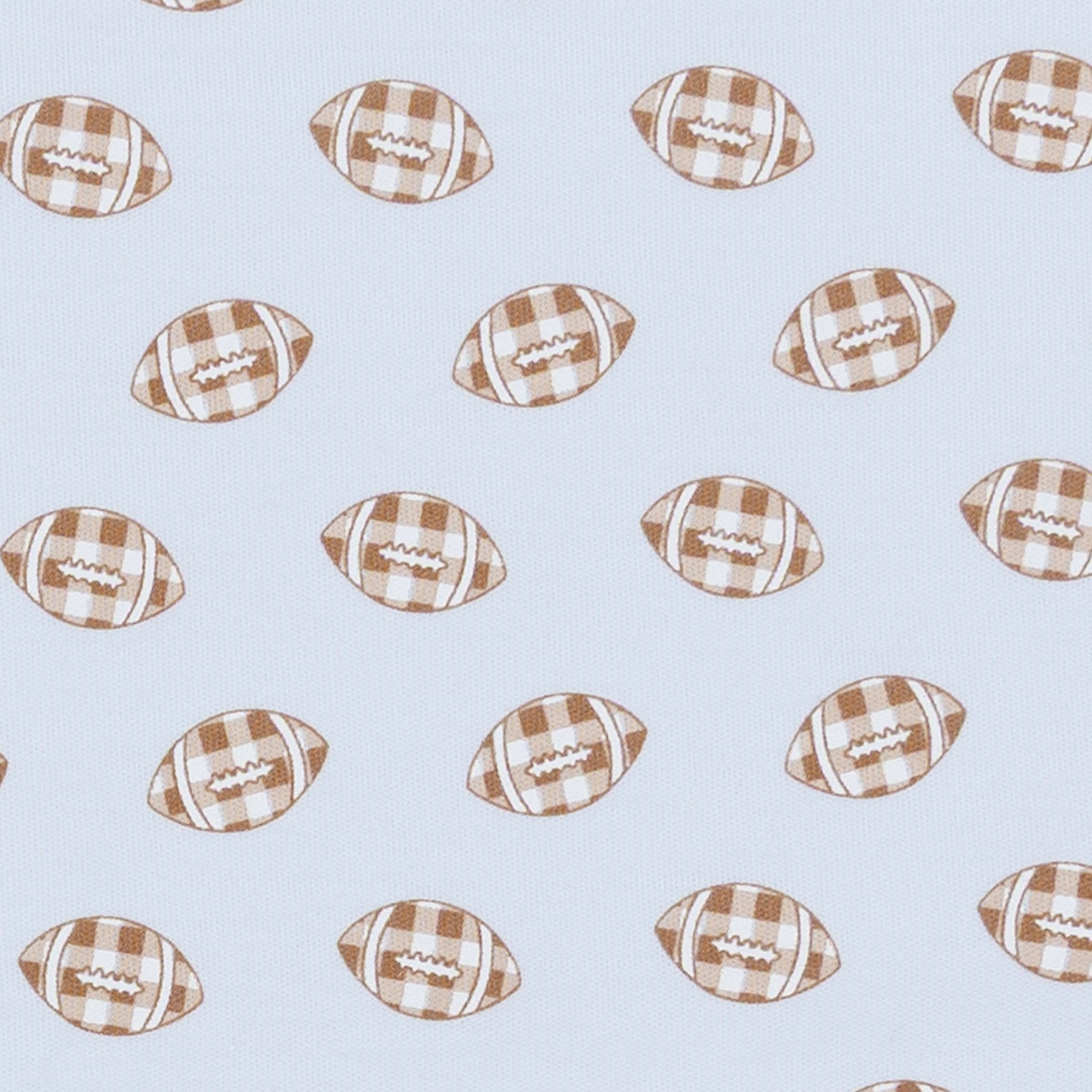 Magnolia Baby_Tiny Tailgater Print Swaddle Blanket - Light Blue_2