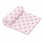 Magnolia Baby_Tiny Tailgater Print Swaddle Blanket - Pink_1