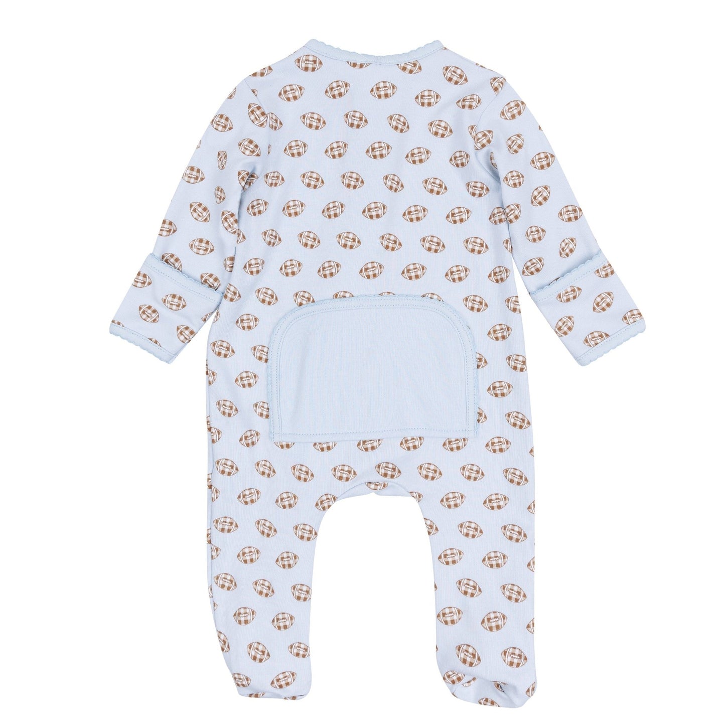 Magnolia Baby_Tiny Tailgater Print Zip Footie - Light Blue_6