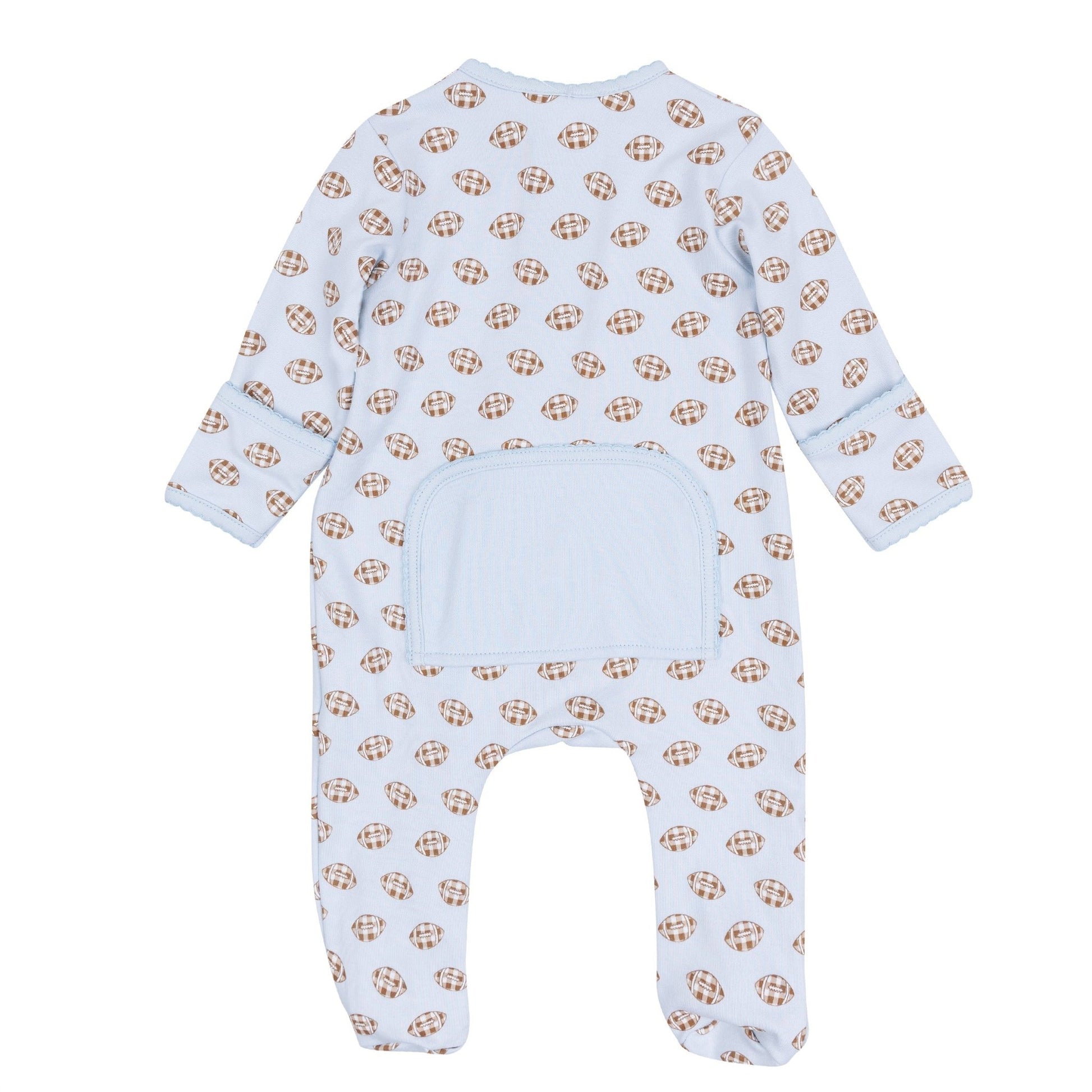 Magnolia Baby_Tiny Tailgater Print Zip Footie - Light Blue_6