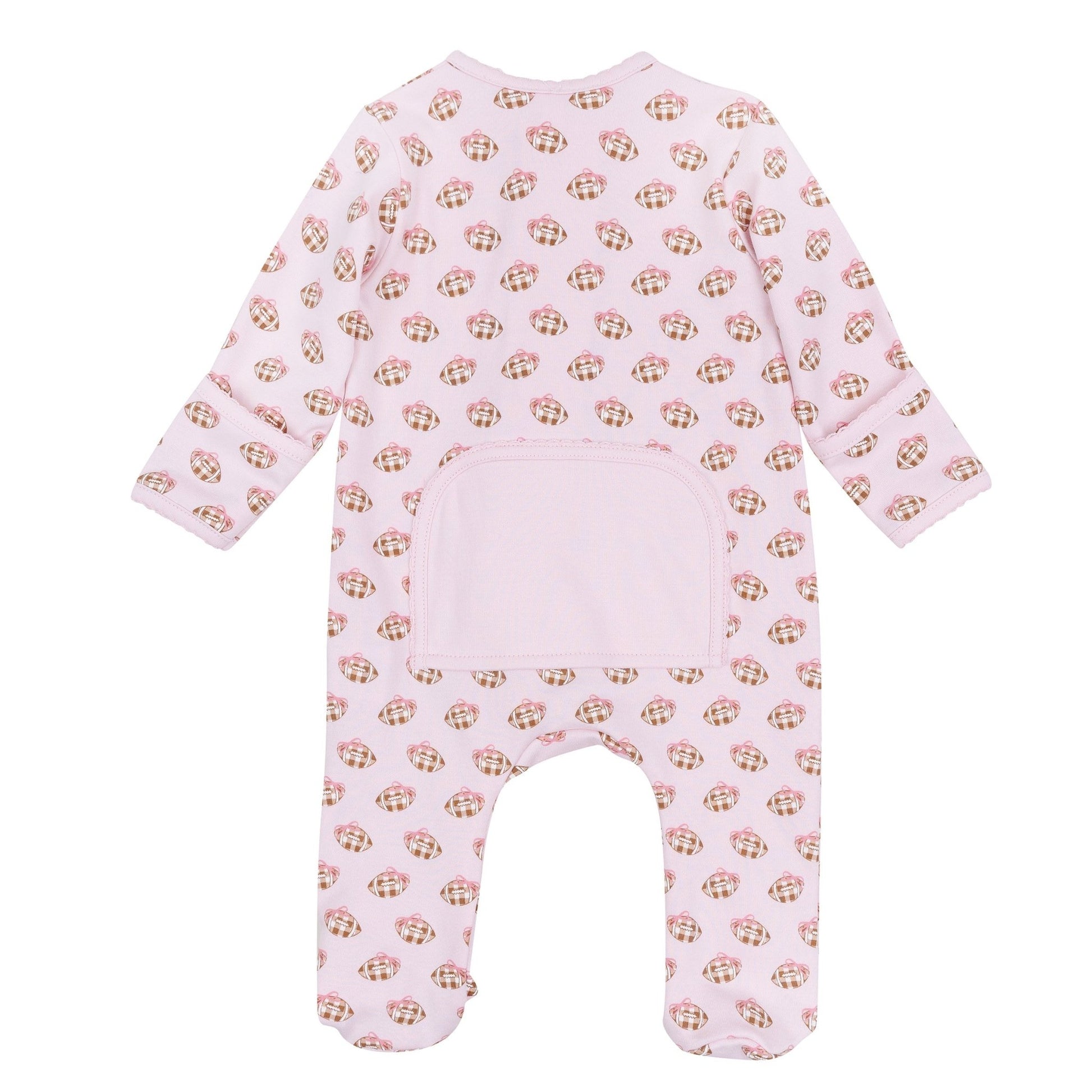 Magnolia Baby_Tiny Tailgater Print Zip Footie - Pink_3