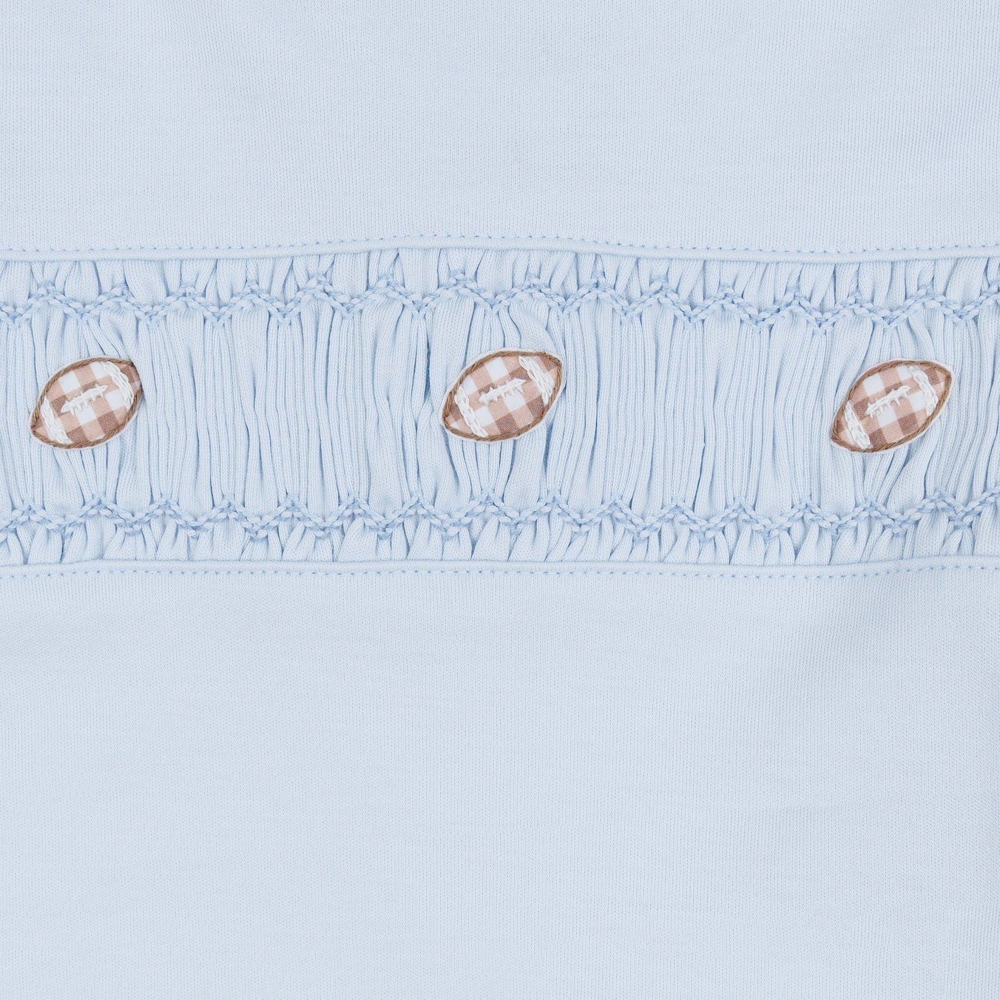 Magnolia Baby_Tiny Tailgater Smocked Bubble - Light Blue_2