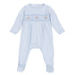 Magnolia Baby_Tiny Tailgater Smocked Footie - Light Blue_1