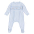 Magnolia Baby_Tiny Tailgater Smocked Footie - Light Blue_1