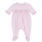 Magnolia Baby_Tiny Tailgater Smocked Footie - Pink_1