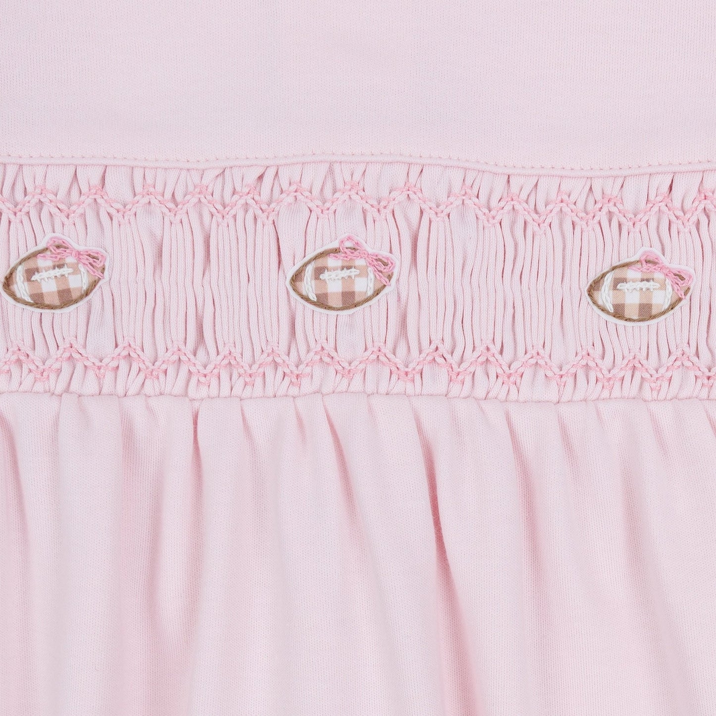 Magnolia Baby_Tiny Tailgater Smocked Ruffle Diaper Cover Set - Pink_2