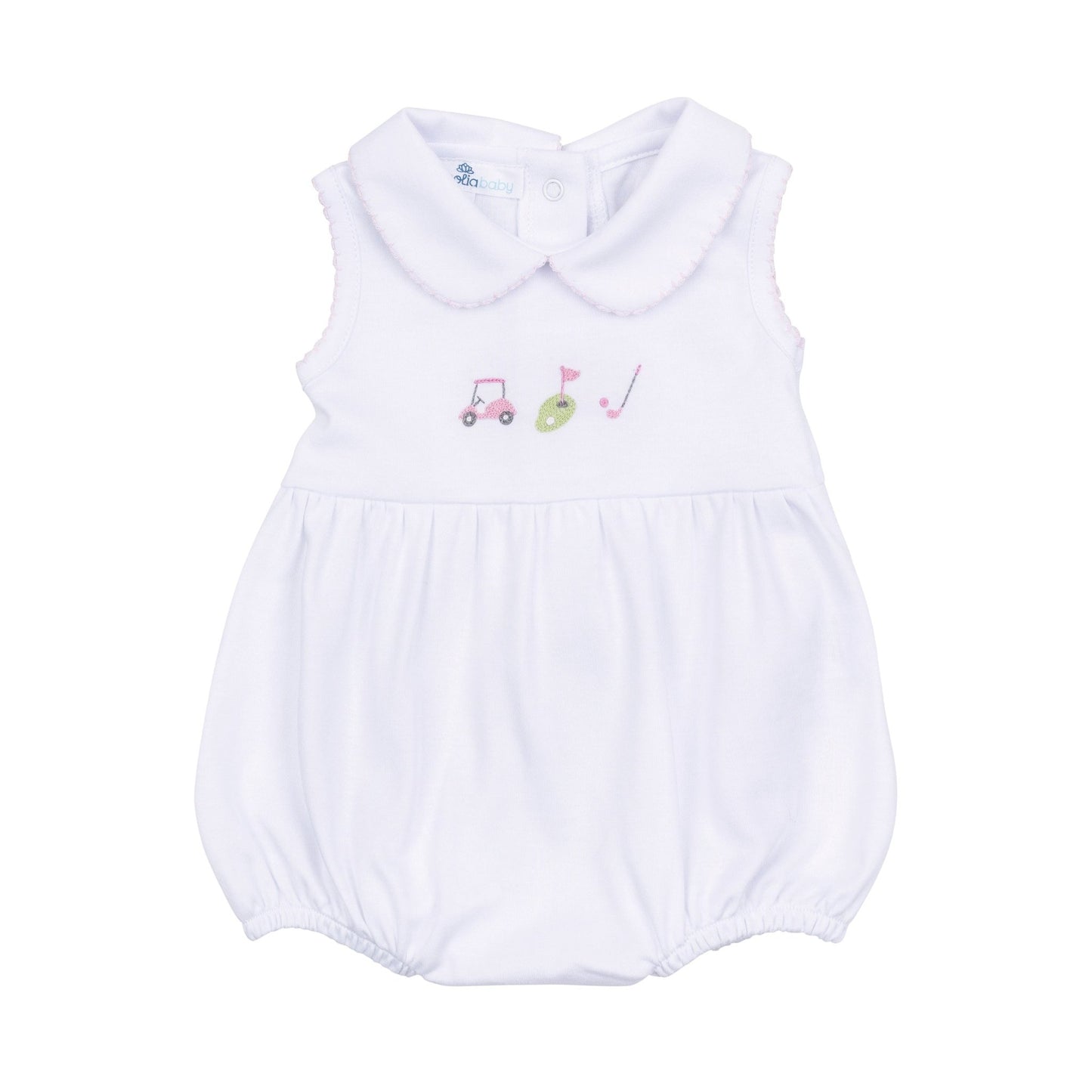 Tiny Tee Time Collared Bubble - Pink - Magnolia BabyBubble