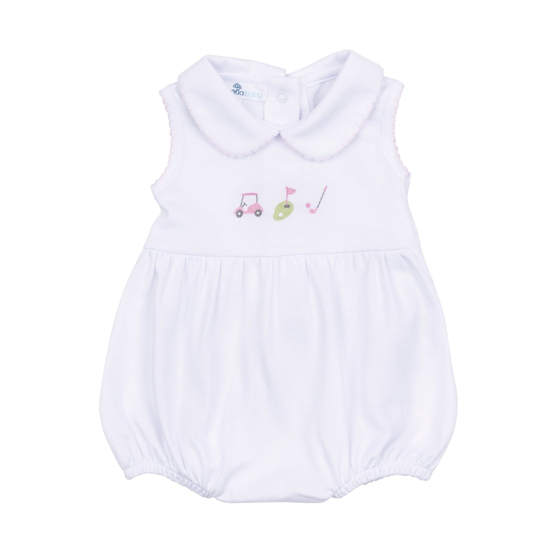 Tiny Tee Time Collared Bubble - Pink - Magnolia BabyBubble