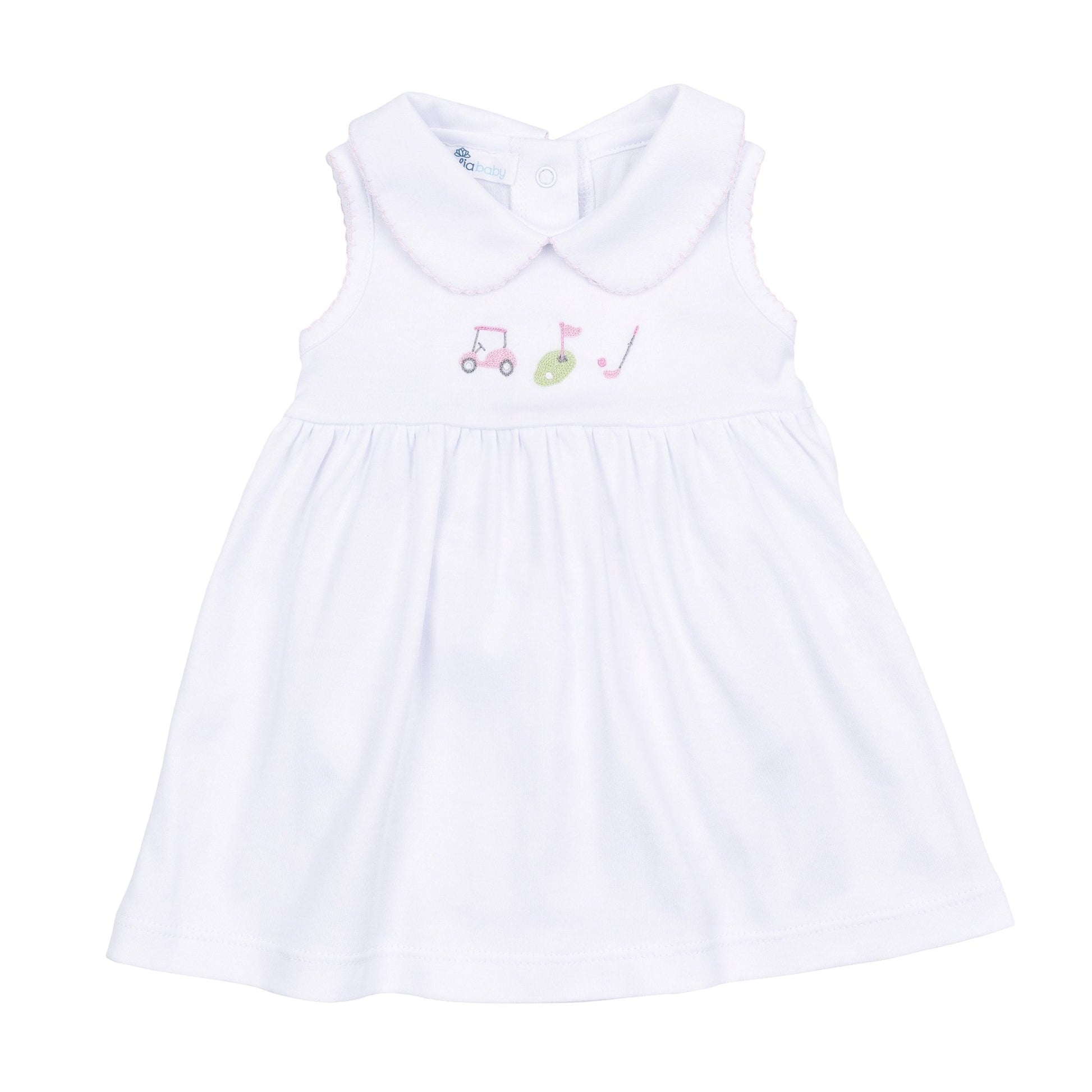 Tiny Tee Time Collared Dress - Pink - Magnolia BabyDress