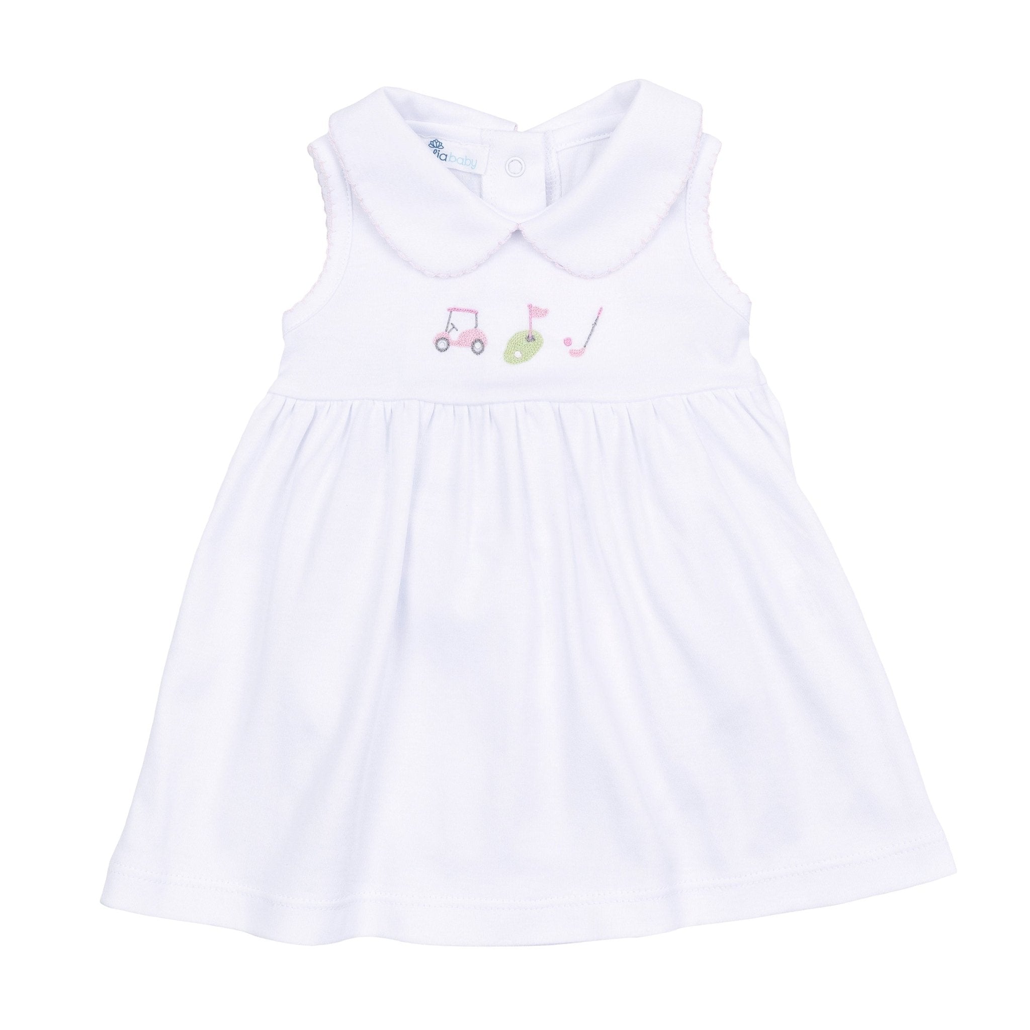 Tiny Tee Time Collared Dress - Pink - Magnolia BabyDress