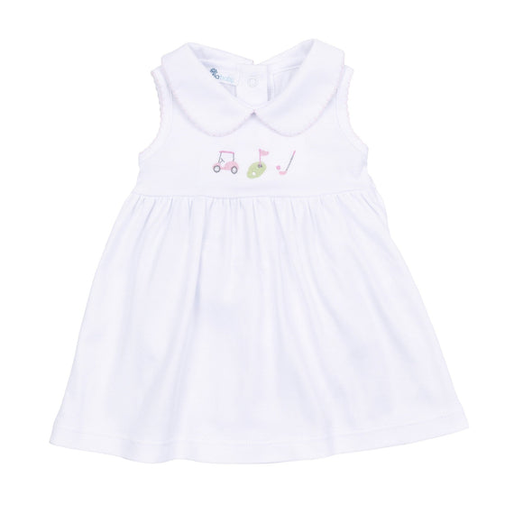 Tiny Tee Time Collared Dress - Pink - Magnolia BabyDress