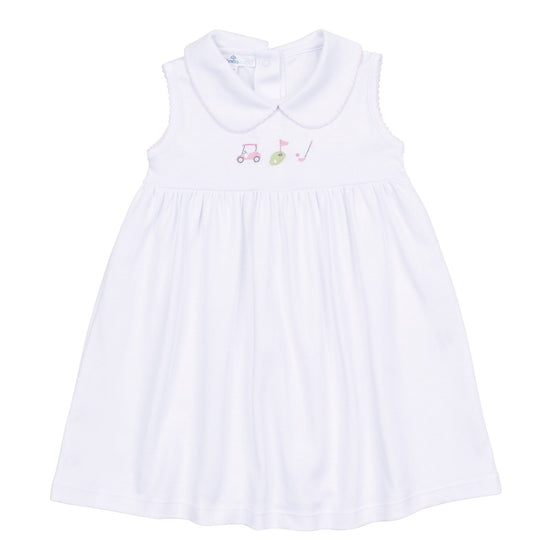 Tiny Tee Time Collared Dress - Pink - Magnolia BabyDress