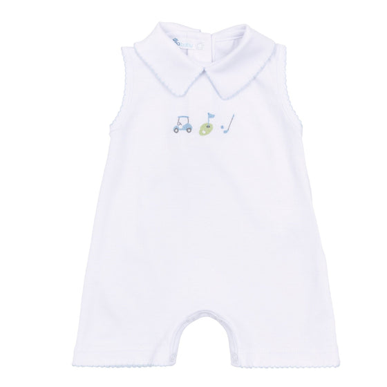 Tiny Tee Time Collared Short Playsuit - Light Blue - Magnolia BabyShort Playsuit