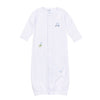 Tiny Tee Time Embroidered Converter - Light Blue - Magnolia BabyConverter Gown