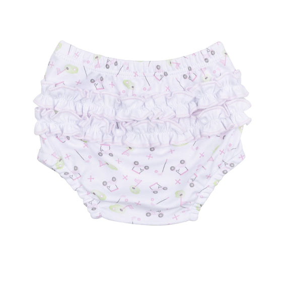 Tiny Tee Time Embroidered Diaper Cover Set - Pink - Magnolia BabyDiaper Cover