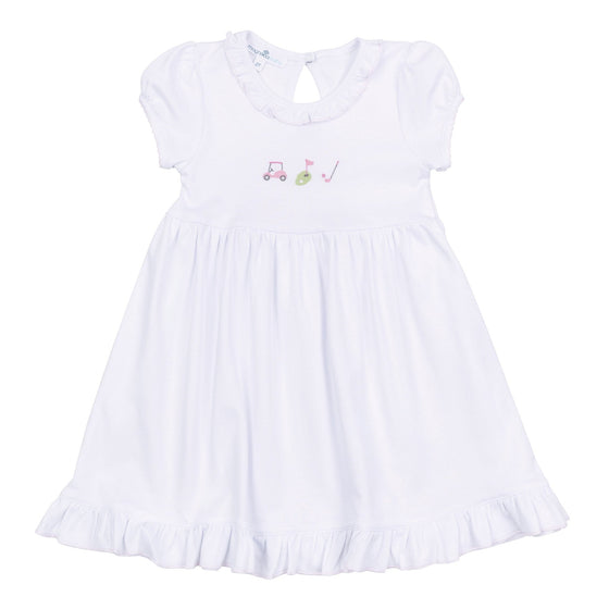 Tiny Tee Time Embroidered Dress - Pink - Magnolia BabyDress