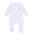 Tiny Tee Time Embroidered Footie - Light Blue - Magnolia BabyFootie