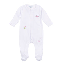  Tiny Tee Time Embroidered Footie - Pink - Magnolia BabyFootie