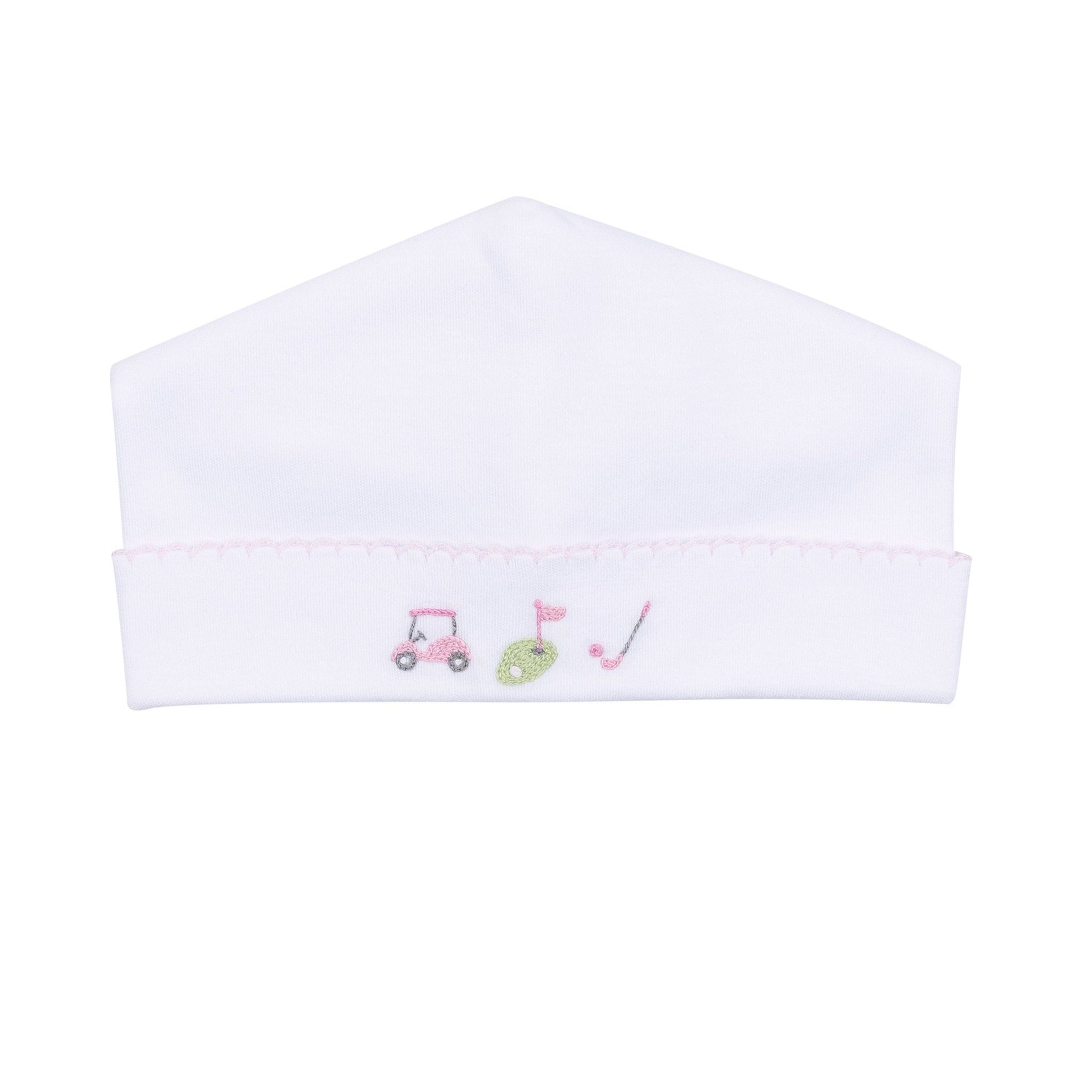 Tiny Tee Time Embroidered Hat - Pink - Magnolia BabyHat