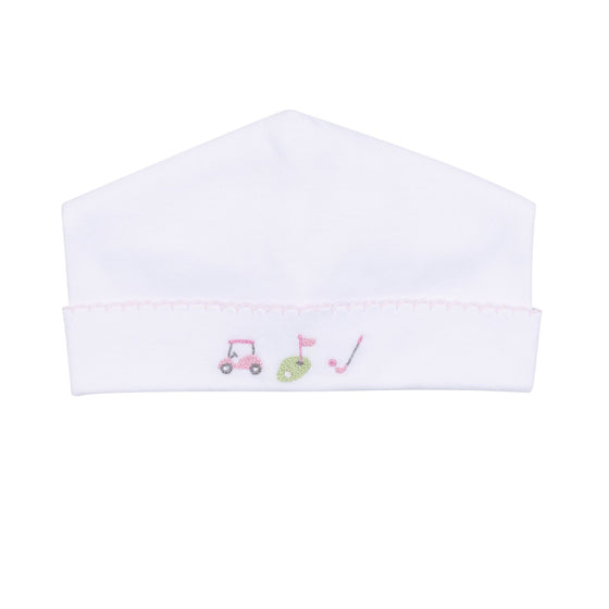 Tiny Tee Time Embroidered Hat - Pink - Magnolia BabyHat