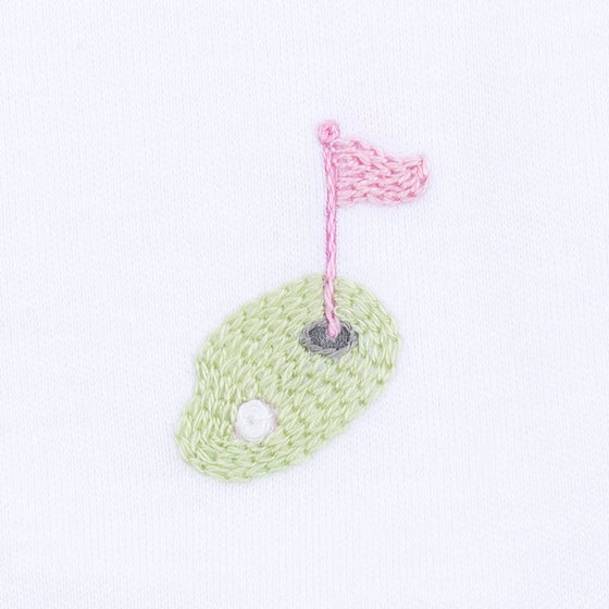 Tiny Tee Time Embroidered Socks - Pink - Magnolia BabySocks