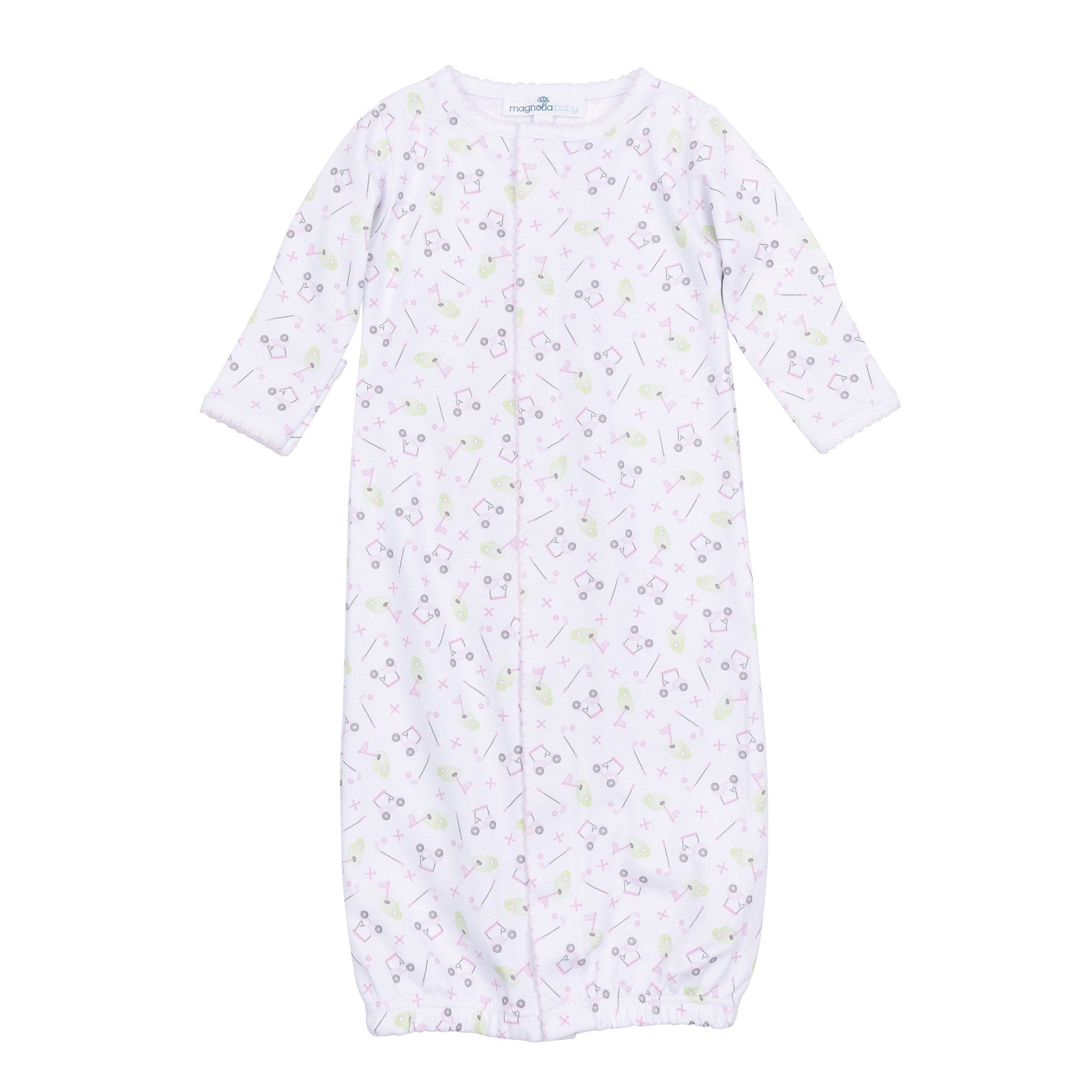 Tiny Tee Time Print Converter - Pink - Magnolia BabyConverter Gown