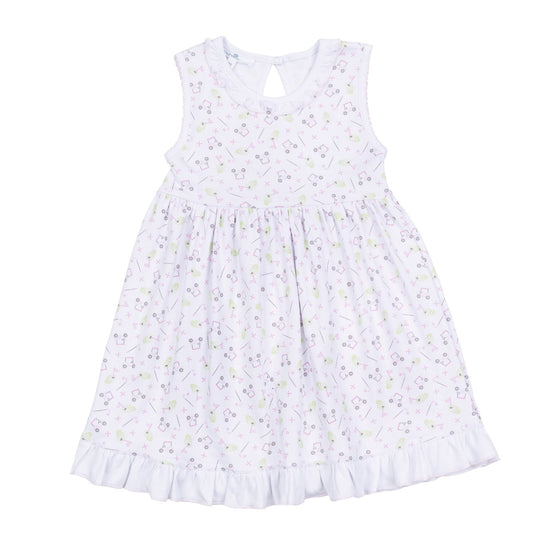 Tiny Tee Time Print Dress - Pink - Magnolia BabyDress