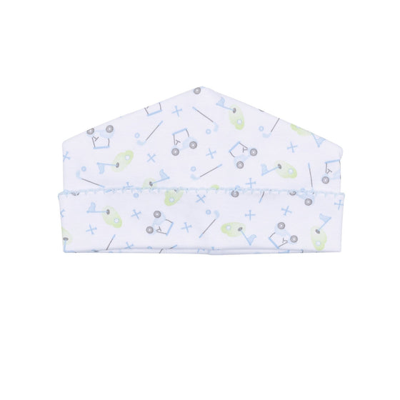 Tiny Tee Time Print Hat - Light Blue - Magnolia BabyHat