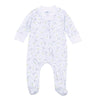 Tiny Tee Time Print Zip Footie - Light Blue - Magnolia BabyFootie