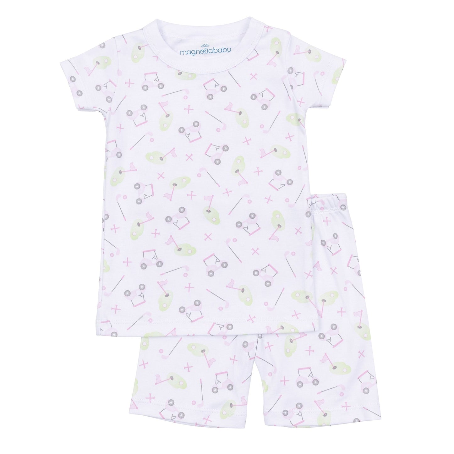 Tiny Tee Time Short Pajamas - Pink - Magnolia BabyShort Pajamas