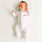 To the Rescue Embroidered Footie - Magnolia BabyFootie