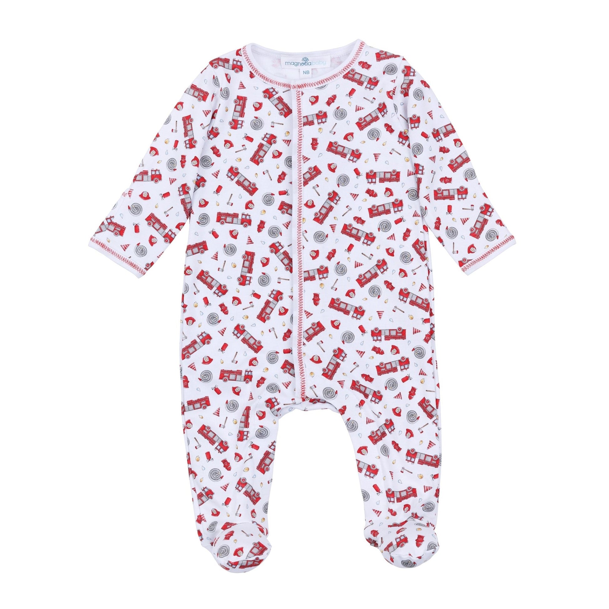 To the Rescue Print Footie - Magnolia BabyFootie