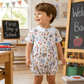 Toddler Boy School Day Sweetness Collared Short Sleeve Bubble - Magnolia BabyBubble