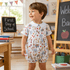 Toddler Boy School Day Sweetness Collared Short Sleeve Bubble - Magnolia BabyBubble