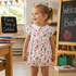 Toddler Girl School Day Sweetness Collared Short Sleeve Bubble - Magnolia BabyBubble