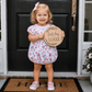 Toddler Girl School Day Sweetness Ruffle Short Sleeve Bubble - Magnolia BabyBubble